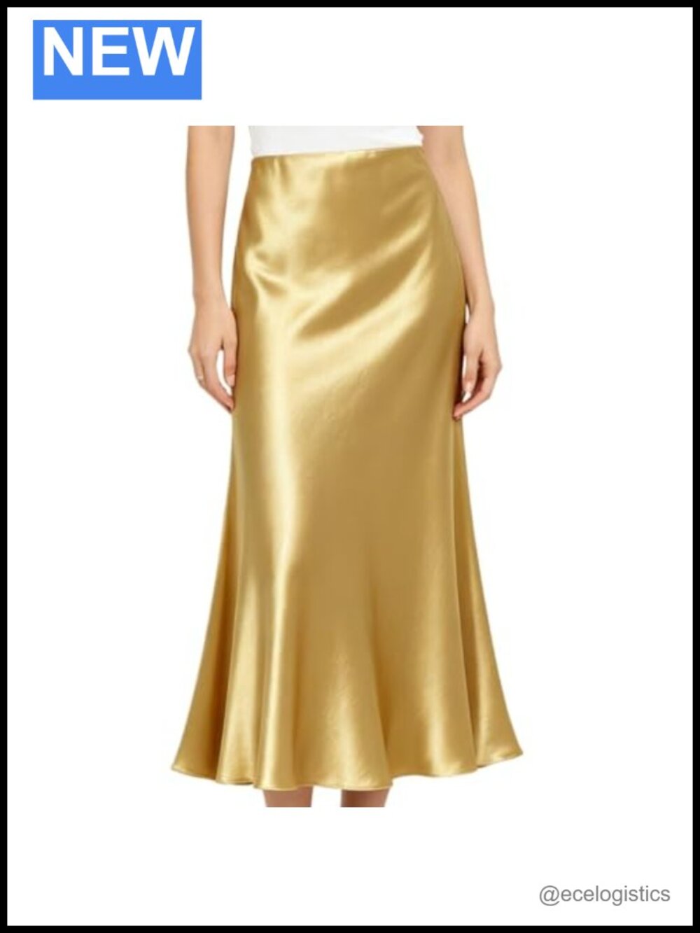 Womens Satin Silk Mermaid Maxi Skirt Flowy A-Line Formal Party